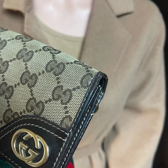 Authenticc Gucci vintage GG canvas long wallet 204836.0959 (B1022) - Picture 5 of 15